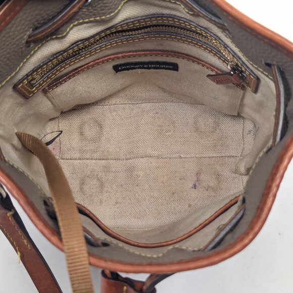 DOONEY & BOURKE Pebbled Leather Vintage Drawstring Bucket Bag - Picture 9 of 14